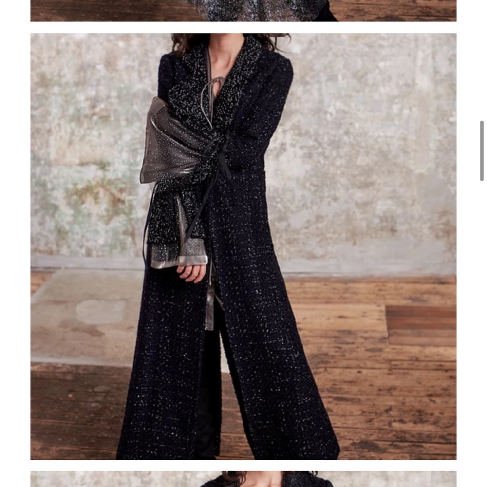 LYSANDRE PARIS Long Tweed Overshirt Coat! Very Sex in the City look! - Picture 8 of 10